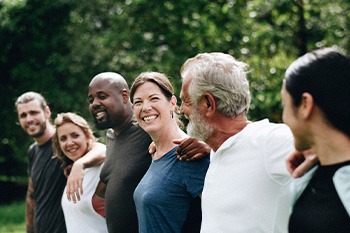 Invisalign Patient in Portage out with friends